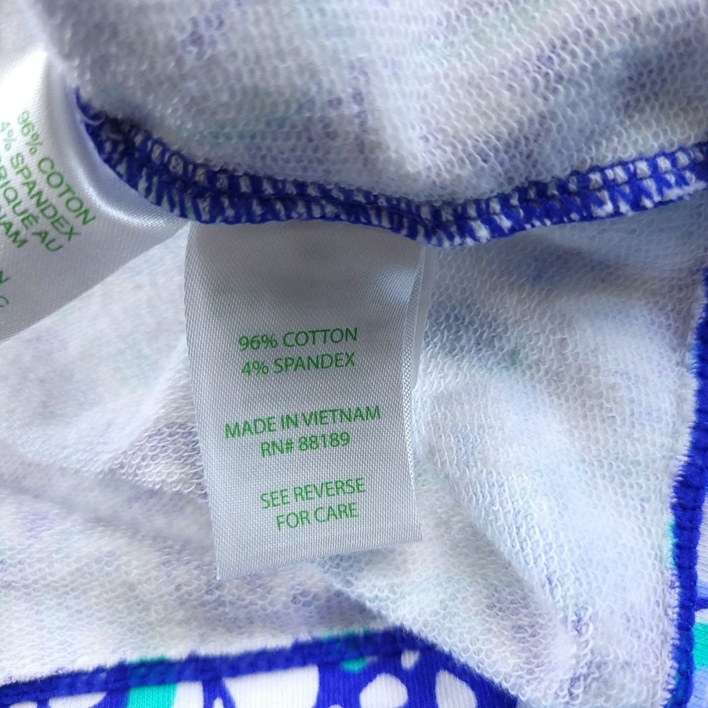 Lilly Pulitzer Top Womens Small Blue Green Skipper UPF 50 Quarter Zip Popover - Picture 7 of 10